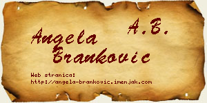 Angela Branković vizit kartica